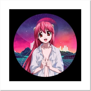 Ethereal Essence Artful Scenes From Elfen Lied Manga Posters and Art